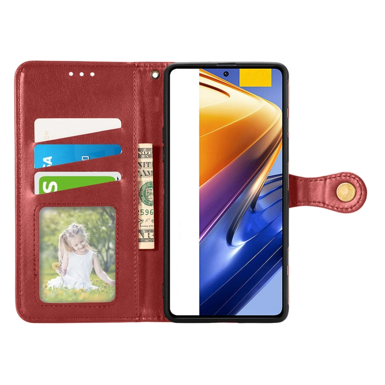 For Xiaomi Redmi K50 Gaming / Poco F4 GT Solid Color Buckle Leather Phone Case