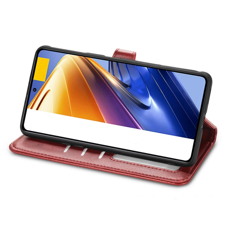 For Xiaomi Redmi K50 Gaming / Poco F4 GT Solid Color Buckle Leather Phone Case