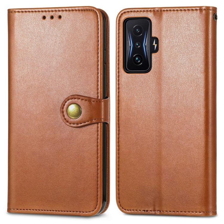 For Xiaomi Redmi K50 Gaming / Poco F4 GT Solid Color Buckle Leather Phone Case