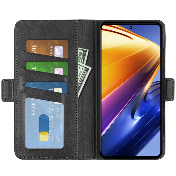 For Xiaomi Poco F4 GT Dual-side Magnetic Buckle Flip Leather Phone Case