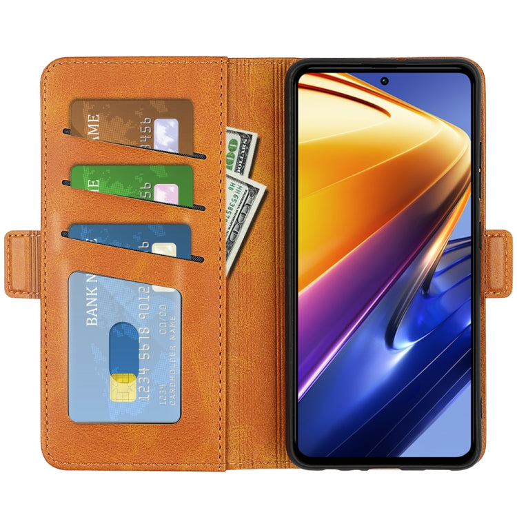 For Xiaomi Poco F4 GT Dual-side Magnetic Buckle Flip Leather Phone Case