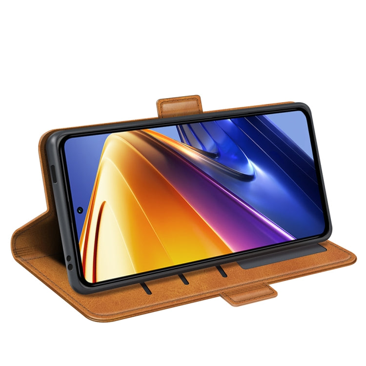 For Xiaomi Poco F4 GT Dual-side Magnetic Buckle Flip Leather Phone Case