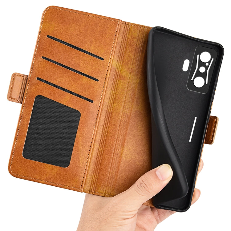 For Xiaomi Poco F4 GT Dual-side Magnetic Buckle Flip Leather Phone Case