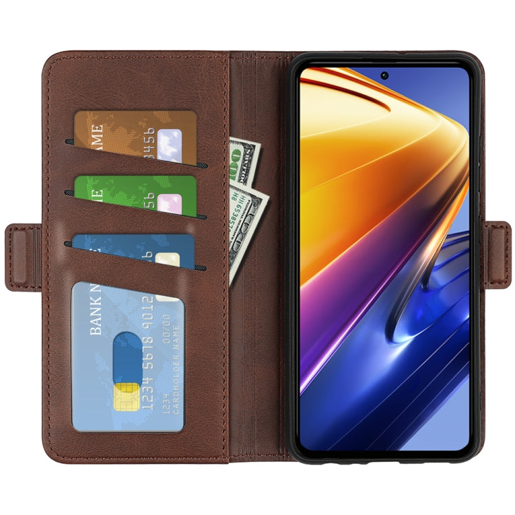 For Xiaomi Poco F4 GT Dual-side Magnetic Buckle Flip Leather Phone Case