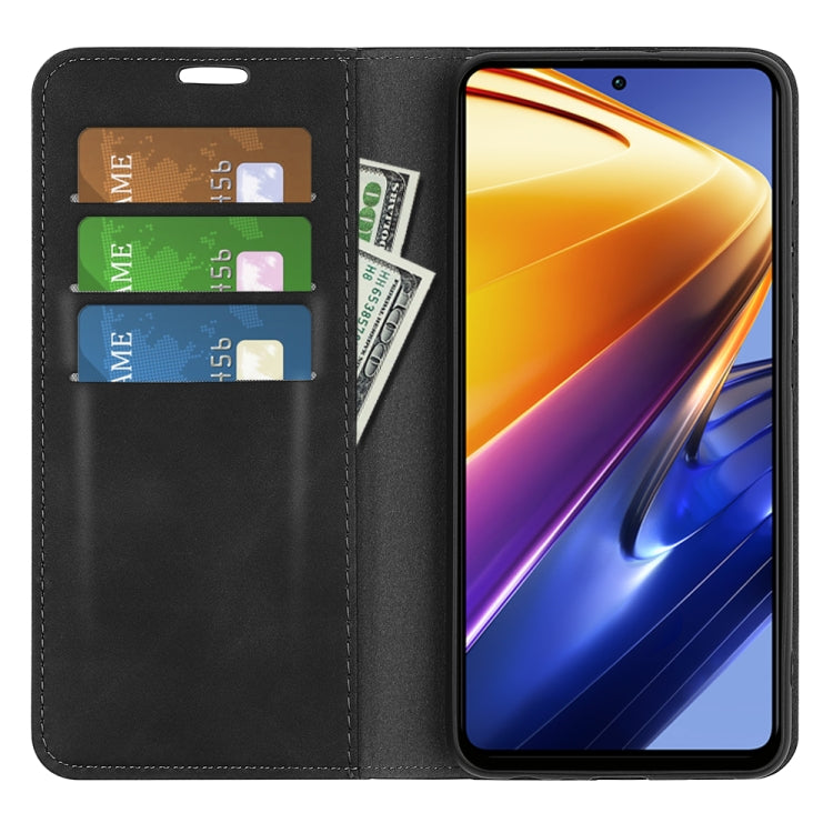 For Xiaomi Poco F4 GT Retro-skin Magnetic Suction Leather Phone Case