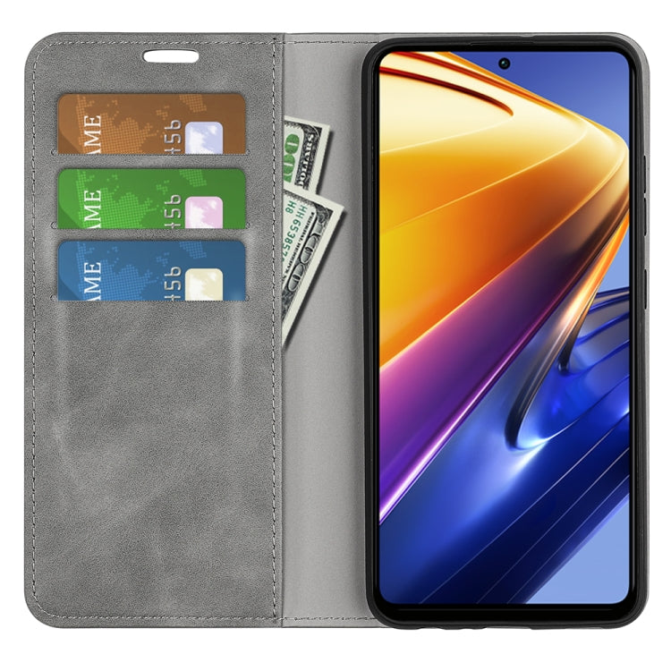 For Xiaomi Poco F4 GT Retro-skin Magnetic Suction Leather Phone Case