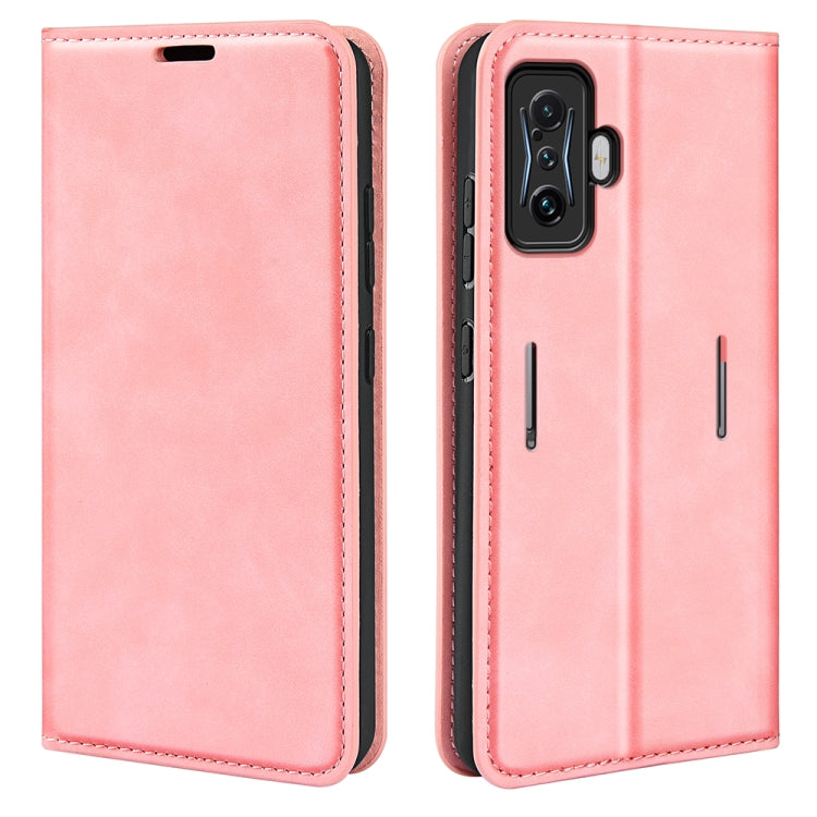 For Xiaomi Poco F4 GT Retro-skin Magnetic Suction Leather Phone Case