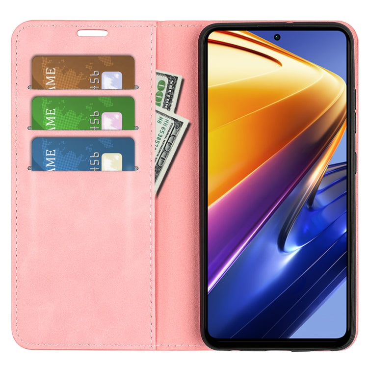 For Xiaomi Poco F4 GT Retro-skin Magnetic Suction Leather Phone Case