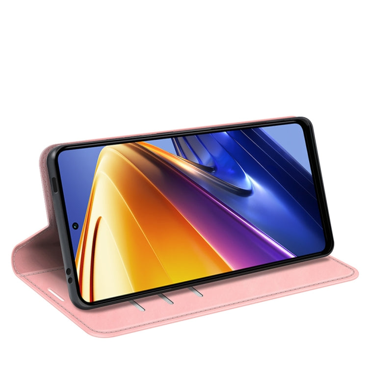 For Xiaomi Poco F4 GT Retro-skin Magnetic Suction Leather Phone Case