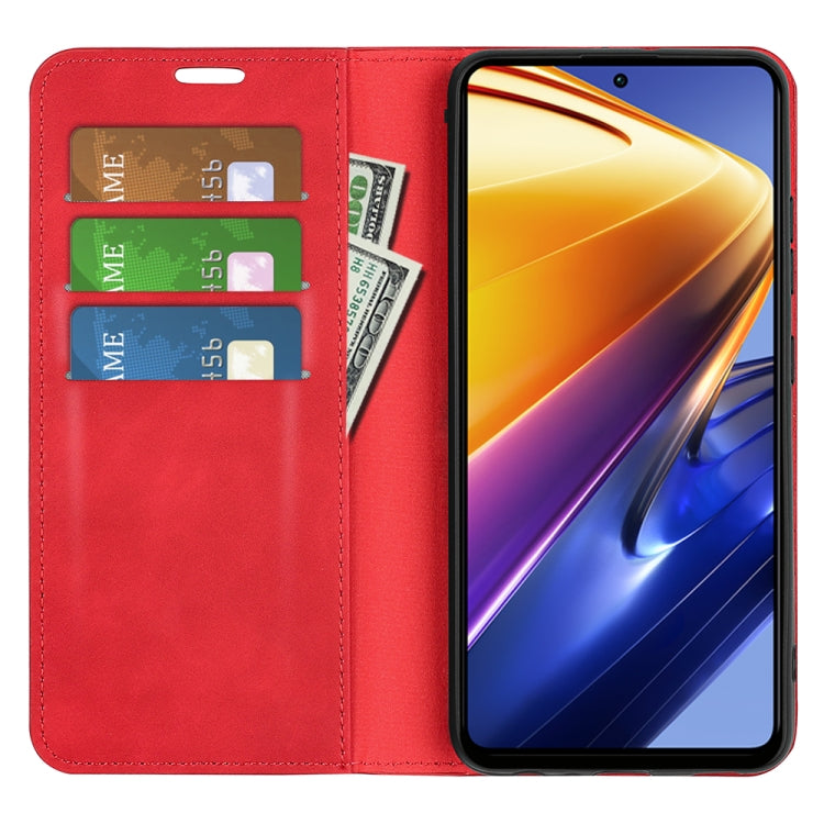 For Xiaomi Poco F4 GT Retro-skin Magnetic Suction Leather Phone Case