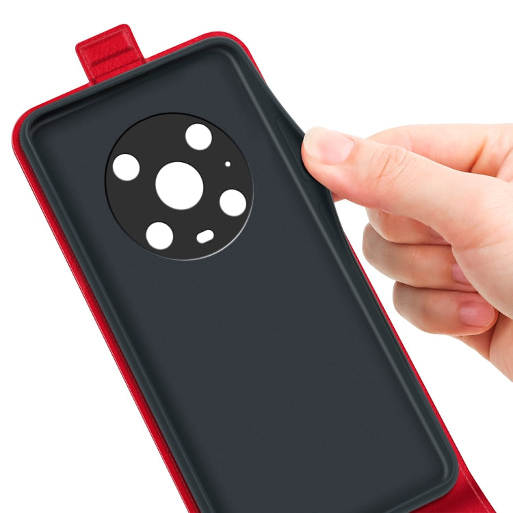 For Honor Magic4 Pro R64 Texture Single Vertical Flip Leather Phone Case