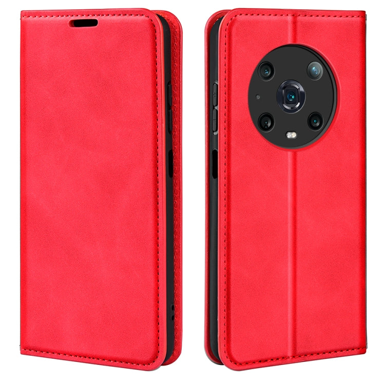 For Honor Magic4 Pro Retro-skin Magnetic Suction Leather Phone Case