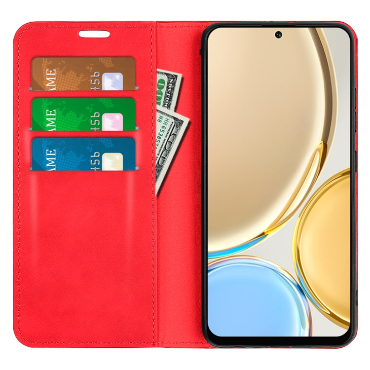 For Honor Magic4 Pro Retro-skin Magnetic Suction Leather Phone Case