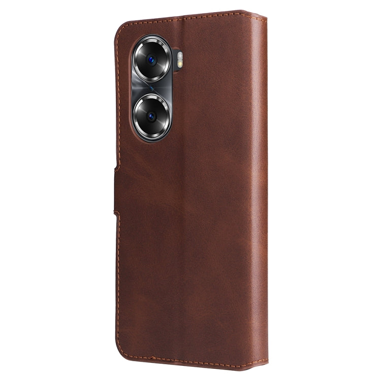 For Honor 60 JUNSUNMAY Calf Texture Leather Phone Case