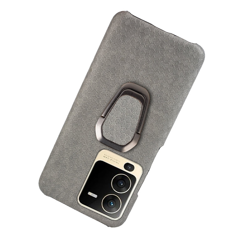 For vivo S15 Ring Holder Honeycomb PU Phone Case