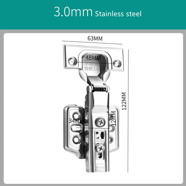 304 Stainless Steel Hinge Hydraulic Damping Mute Thickening Buffer Hinge