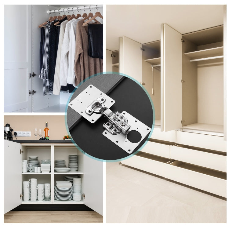 304 Stainless Steel Hinge Hydraulic Damping Mute Thickening Buffer Hinge (Set)