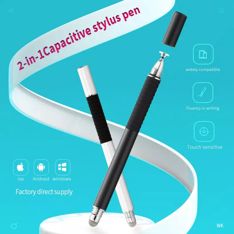 AT-31 Conductive Cloth Head + Precision Sucker Capacitive Pen Head 2-in-1 Handwriting Stylus with 2 Pen Head