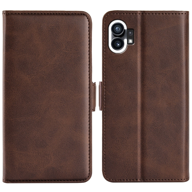 For Nothine Phone 1 Dual-side Magnetic Buckle Leather Phone Case
