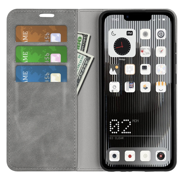 For Nothine Phone 1 Retro-skin Magnetic Suction Leather Phone Case