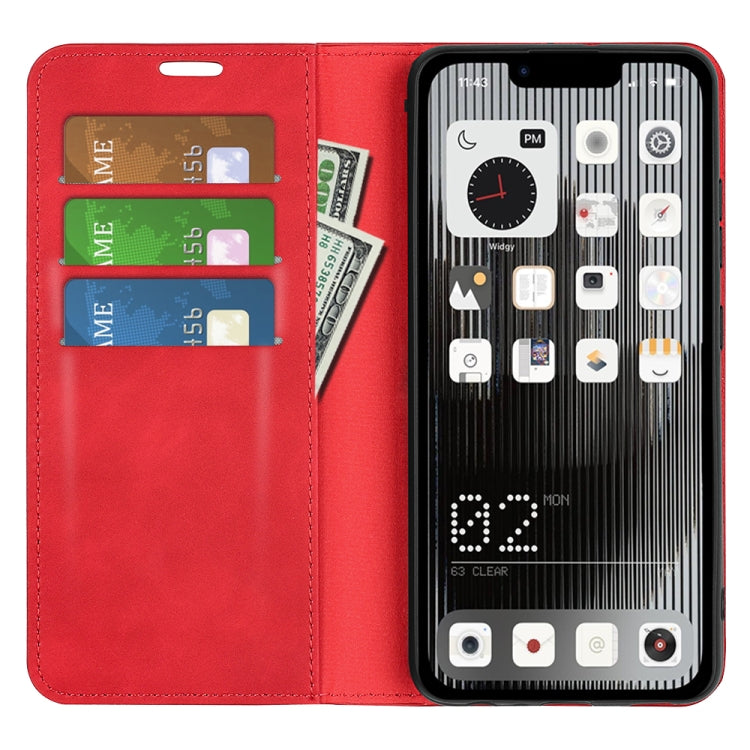 For Nothine Phone 1 Retro-skin Magnetic Suction Leather Phone Case