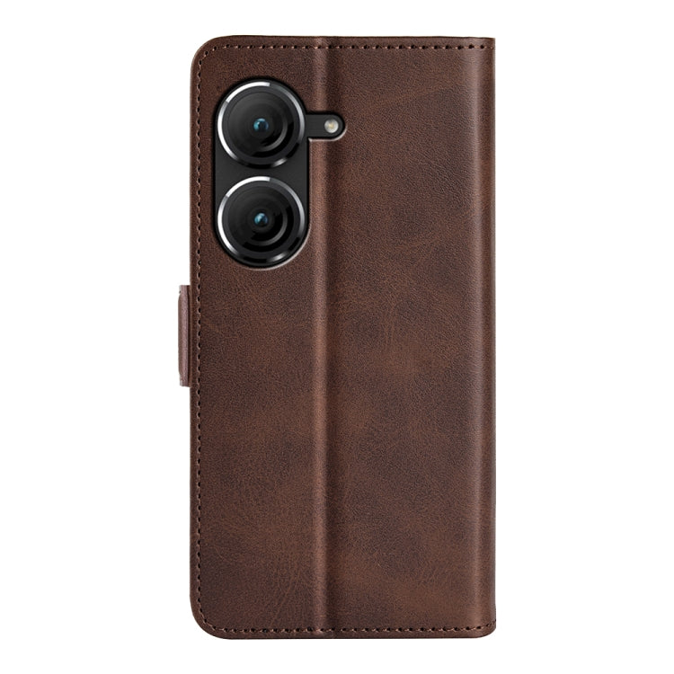 For Asus Zenfone 9 Dual-side Magnetic Buckle Horizontal Flip Leather Phone Case