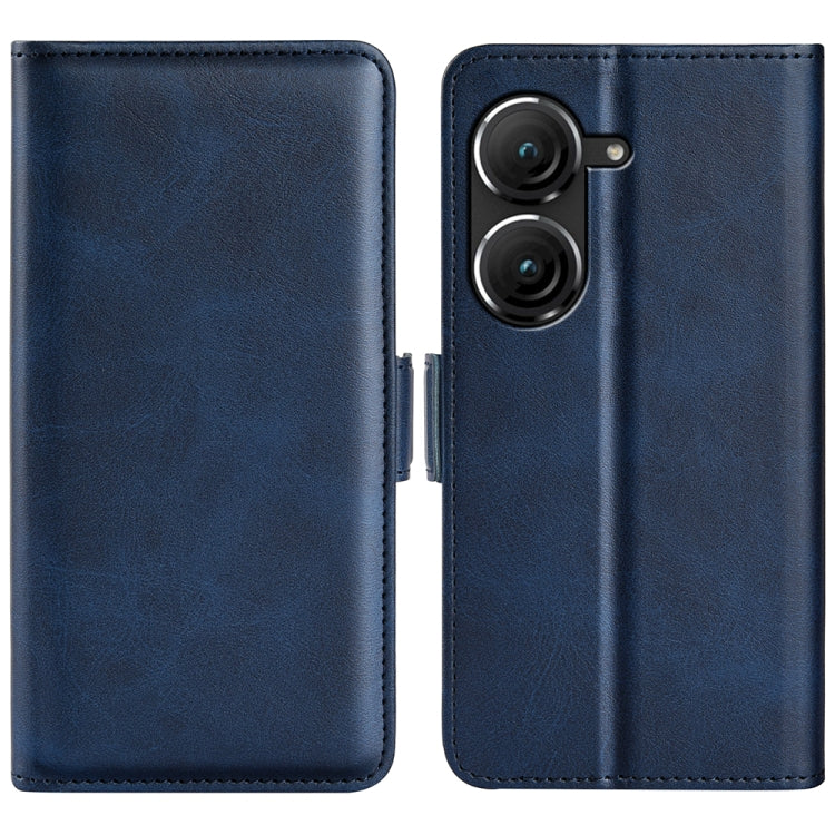 For Asus Zenfone 9 Dual-side Magnetic Buckle Horizontal Flip Leather Phone Case