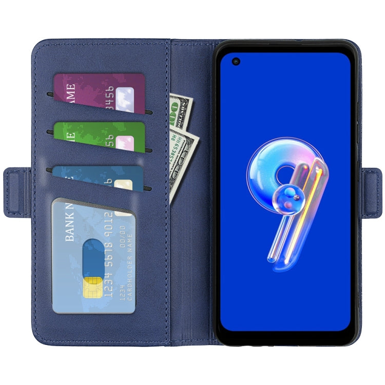 For Asus Zenfone 9 Dual-side Magnetic Buckle Horizontal Flip Leather Phone Case