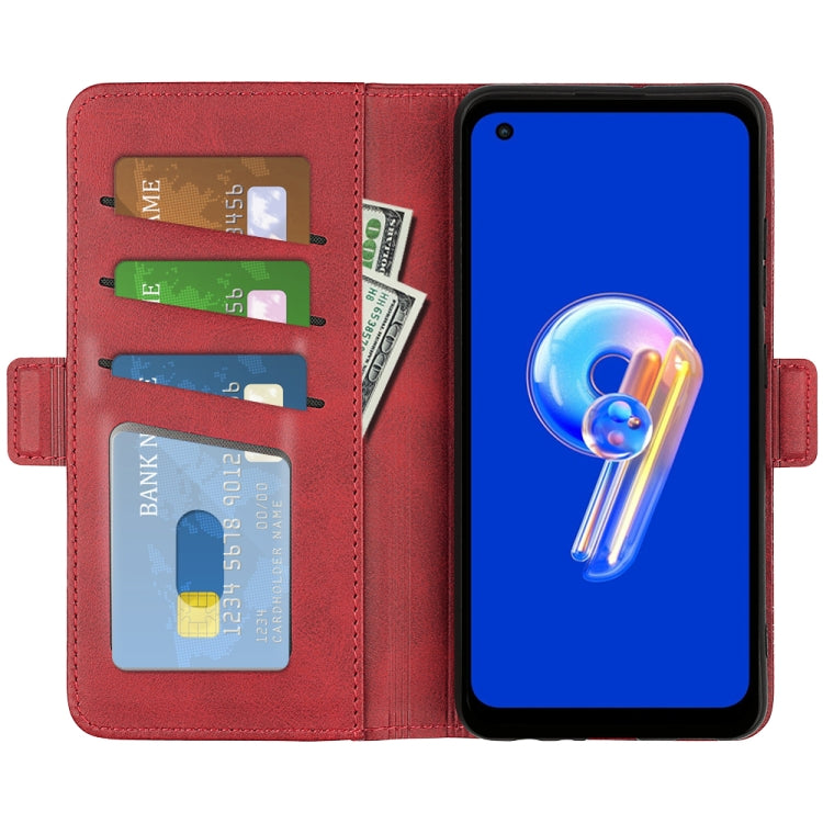 For Asus Zenfone 9 Dual-side Magnetic Buckle Horizontal Flip Leather Phone Case