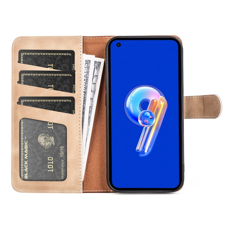 For Asus Zenfone 9 Stitching Horizontal Flip Leather Phone Case