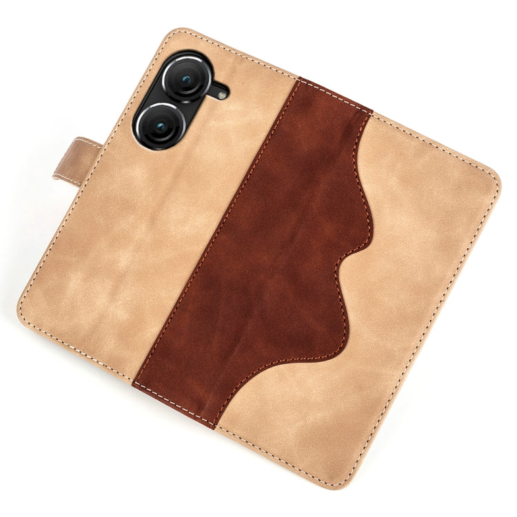 For Asus Zenfone 9 Stitching Horizontal Flip Leather Phone Case