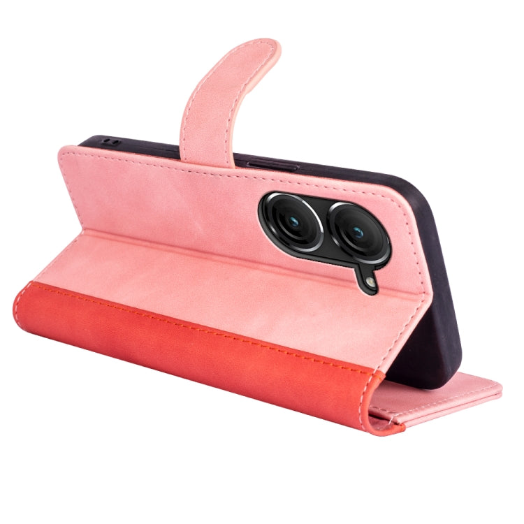 For Asus Zenfone 9 Stitching Horizontal Flip Leather Phone Case