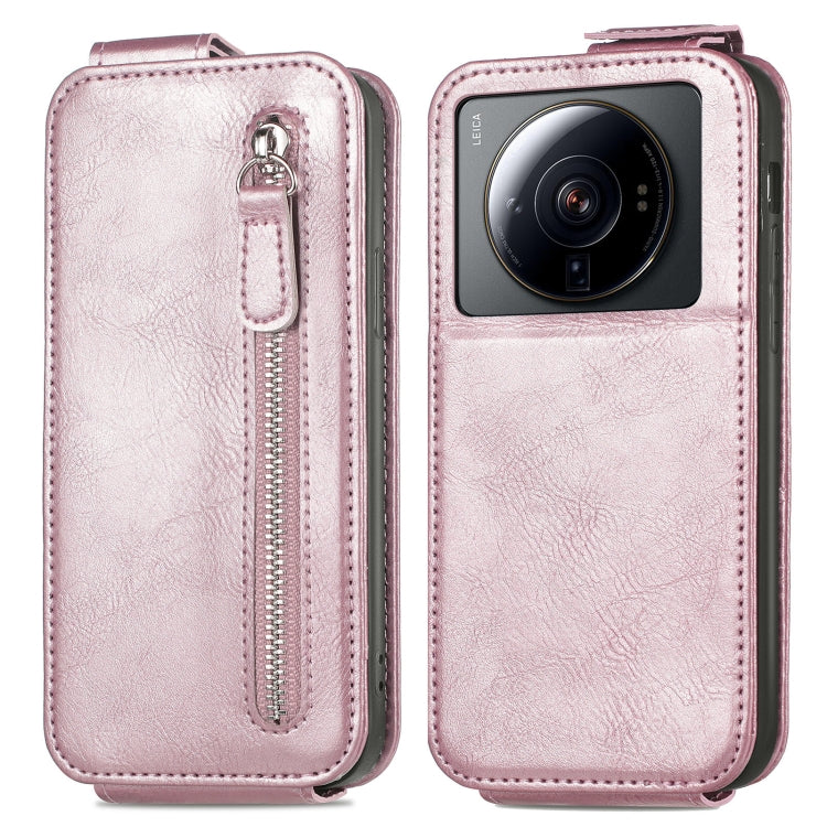 For Xiaomi 12S Ultra Zipper Wallet Vertical Flip Leather Phone Case