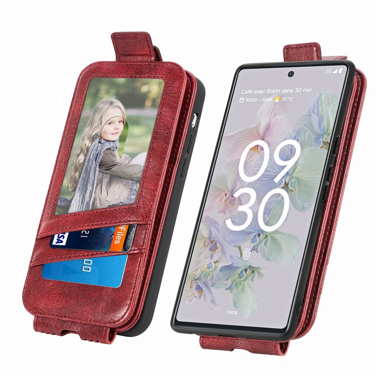 For Google Pixel 6a Zipper Wallet Vertical Flip Leather Phone Case