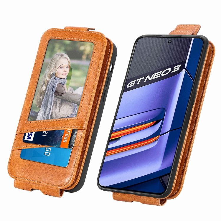 For Realme GT Neo 3 Zipper Wallet Vertical Flip Leather Phone Case