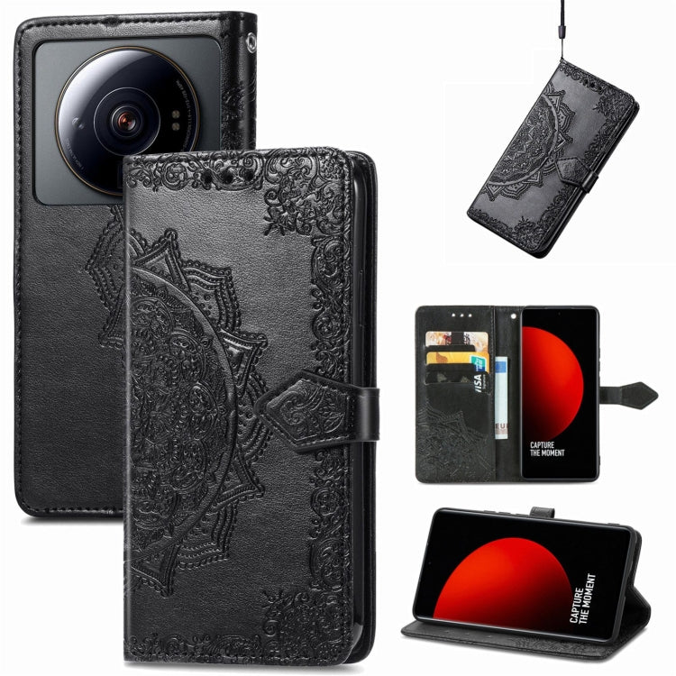 For Xiaomi 12S Ultra Mandala Flower Embossed Leather Phone Case