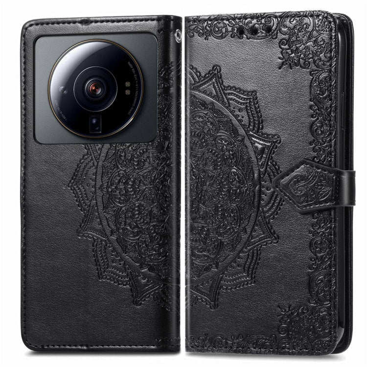 For Xiaomi 12S Ultra Mandala Flower Embossed Leather Phone Case