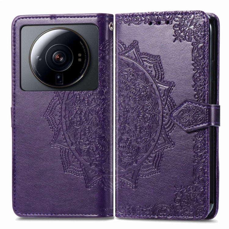 For Xiaomi 12S Ultra Mandala Flower Embossed Leather Phone Case