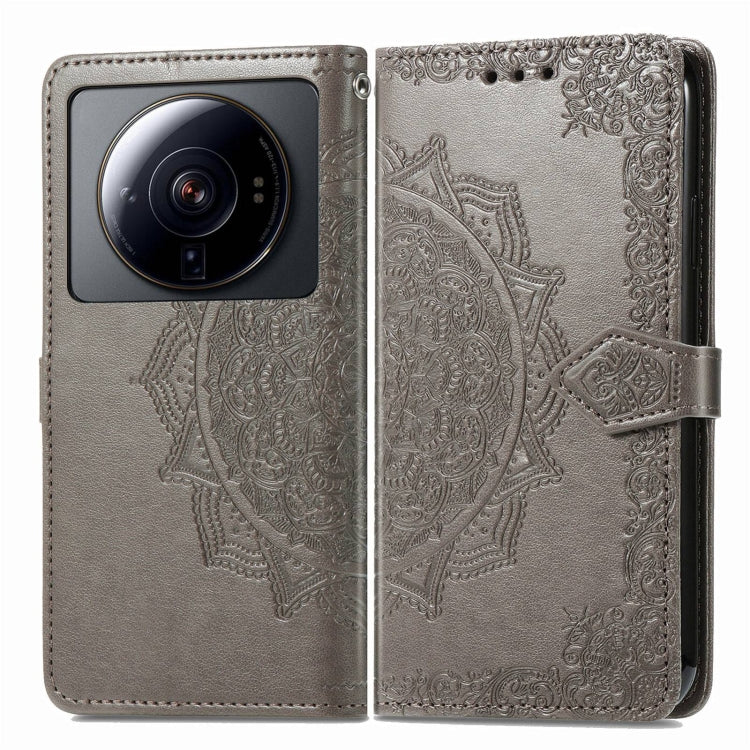 For Xiaomi 12S Ultra Mandala Flower Embossed Leather Phone Case