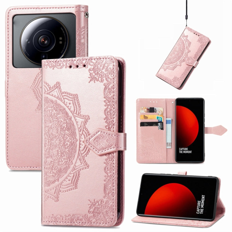 For Xiaomi 12S Ultra Mandala Flower Embossed Leather Phone Case