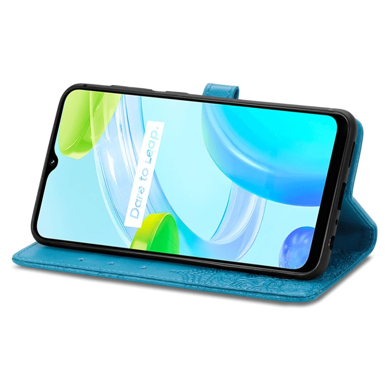 For Realme C30 Mandala Flower Embossed Leather Phone Case