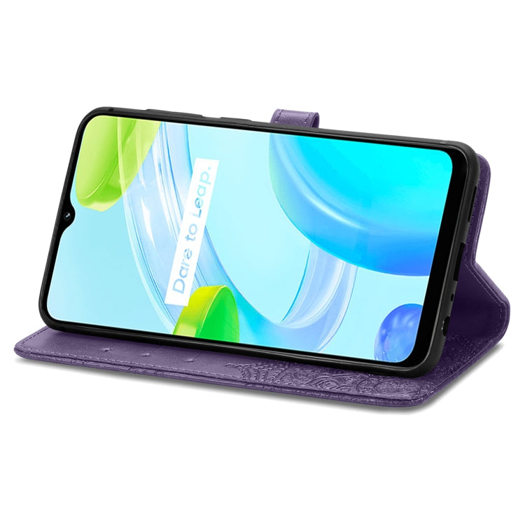 For Realme C30 Mandala Flower Embossed Leather Phone Case