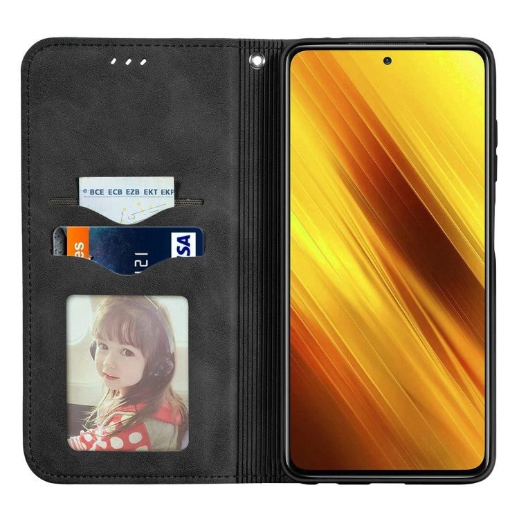 For Xiaomi Poco X3 NFC Retro Skin Feel Magnetic Leather Phone Case