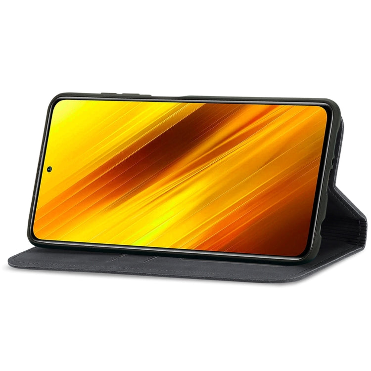 For Xiaomi Poco X3 NFC Retro Skin Feel Magnetic Leather Phone Case