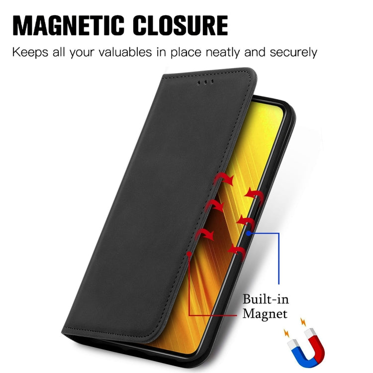 For Xiaomi Poco X3 NFC Retro Skin Feel Magnetic Leather Phone Case