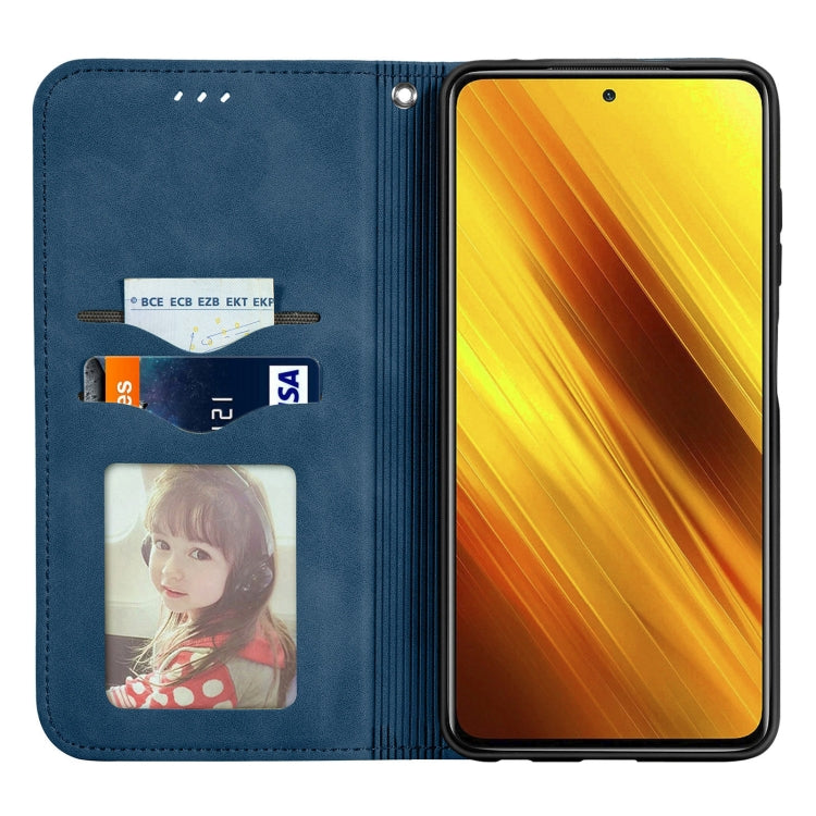 For Xiaomi Poco X3 NFC Retro Skin Feel Magnetic Leather Phone Case