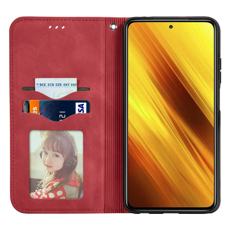 For Xiaomi Poco X3 NFC Retro Skin Feel Magnetic Leather Phone Case