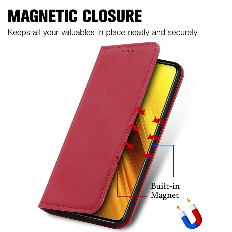 For Xiaomi Poco X3 NFC Retro Skin Feel Magnetic Leather Phone Case