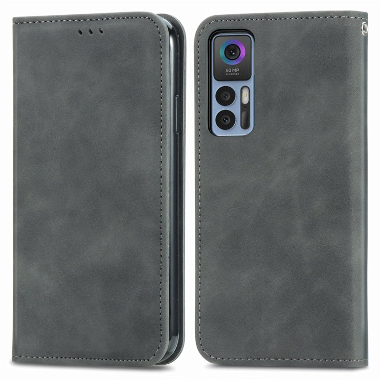 For TCL 30 5G / 30+ 5G Retro Skin Feel Magnetic Leather Phone Case