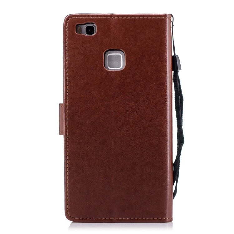 Plum Blossom Pattern Diamond Encrusted Leather Case for Huawei P9 Lite ,with Holder & Card Slots